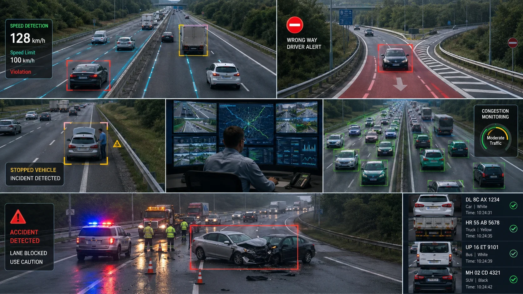 AI Highway Violation and Incident Monitoring