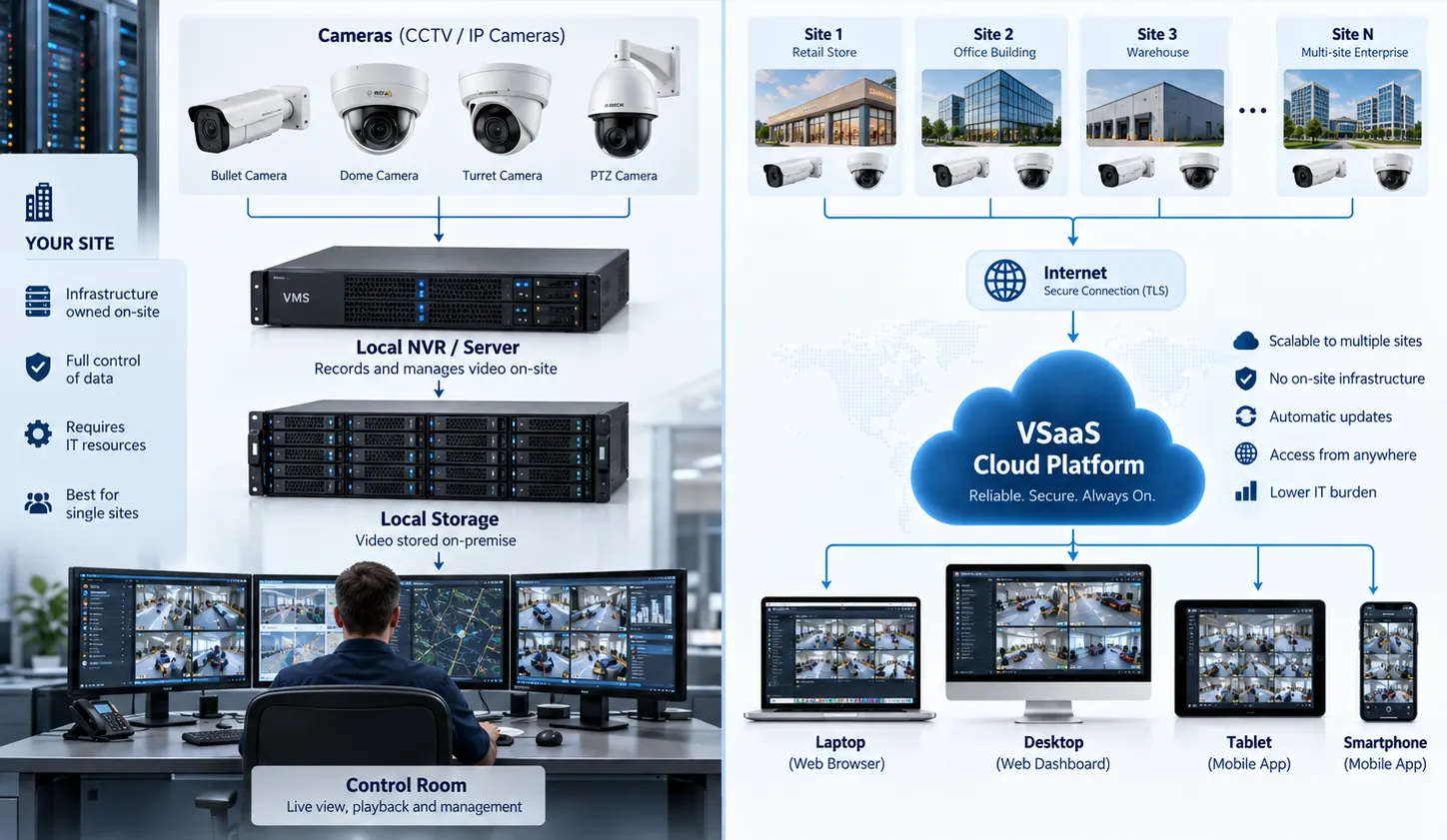 VMS vs VSaaS Architecture