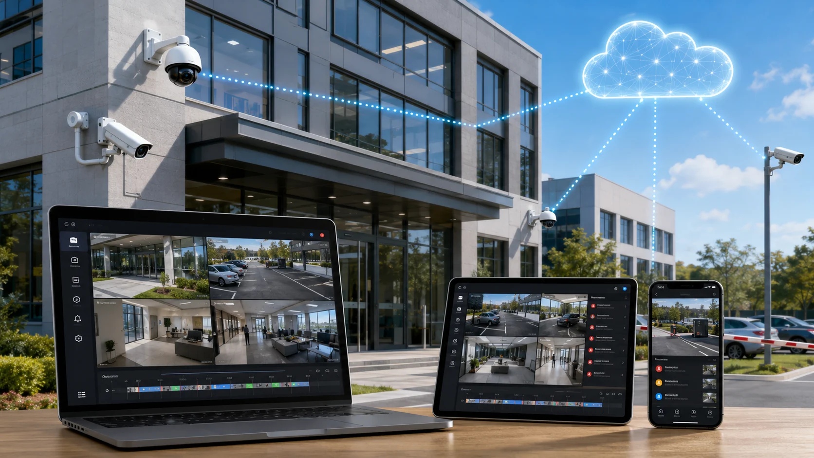 Cloud based VSaaS system for commercial building surveillance