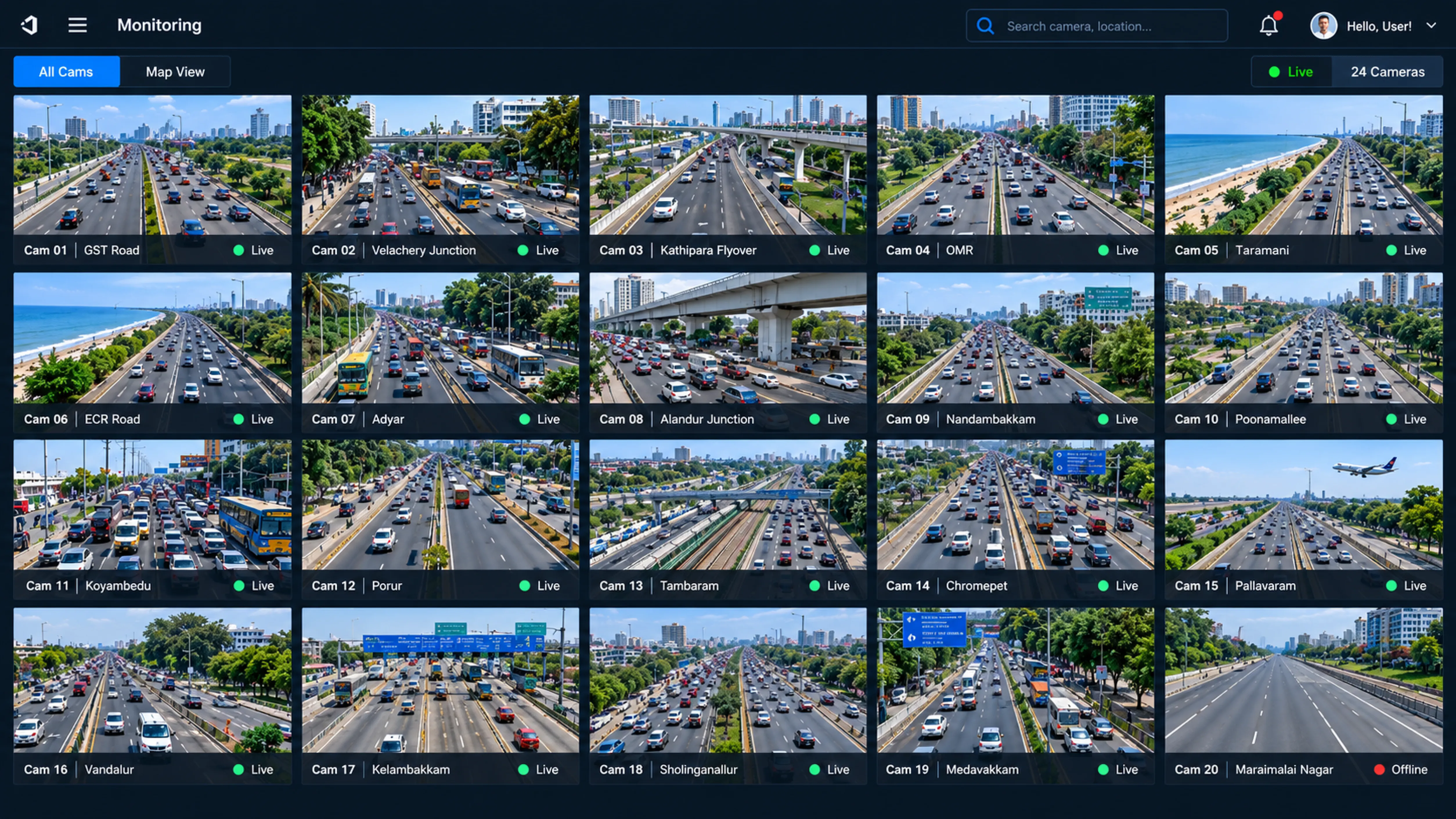 Traffic operations video wall